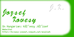 jozsef kovesy business card