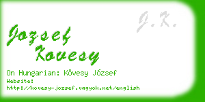 jozsef kovesy business card